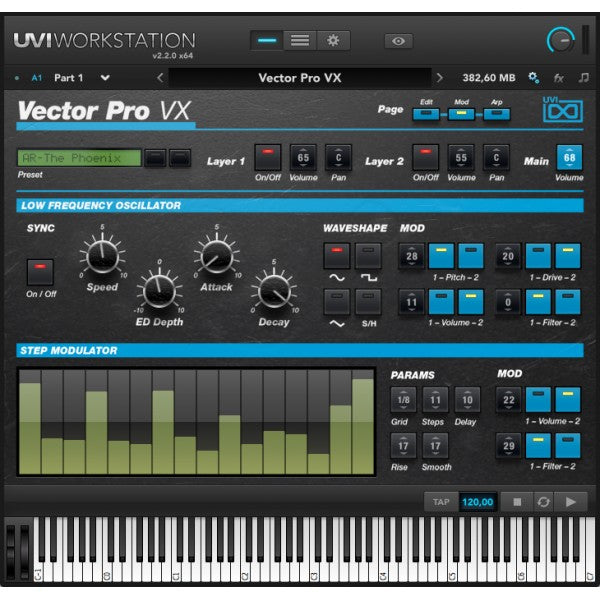 New UVI Vector Pro VI Software (Download/Activation Card)