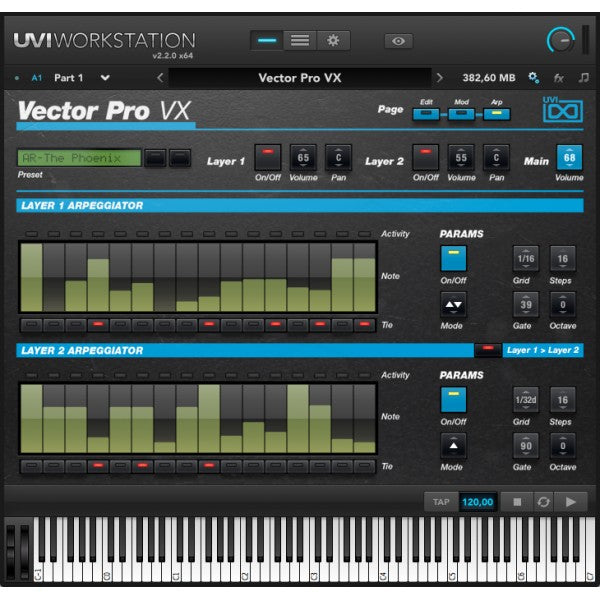 New UVI Vector Pro VI Software (Download/Activation Card)